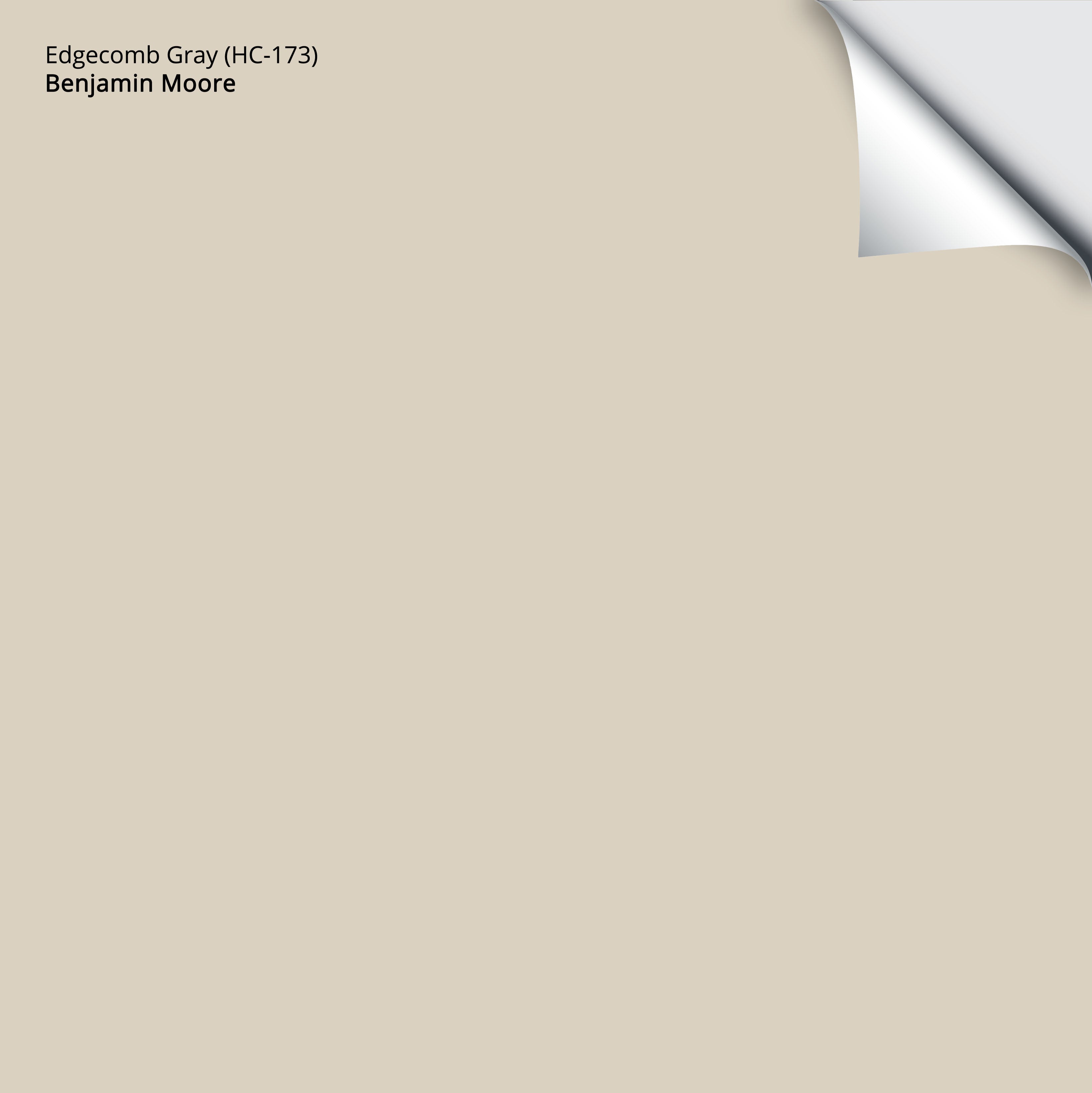 Edgecomb Gray HC 173 9 x14.75 Benjamin Moore x Samplize